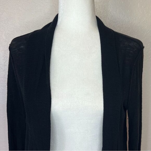 Free People Black Cardigan Sweater. Button Up, Gathered Back. Sz S. Good Cond! - Picture 7 of 15